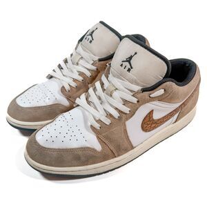 Nike Air Jordan 1 Low SE Elephant Print Swoosh DZ4130-201 Men’s Size 11 Brown